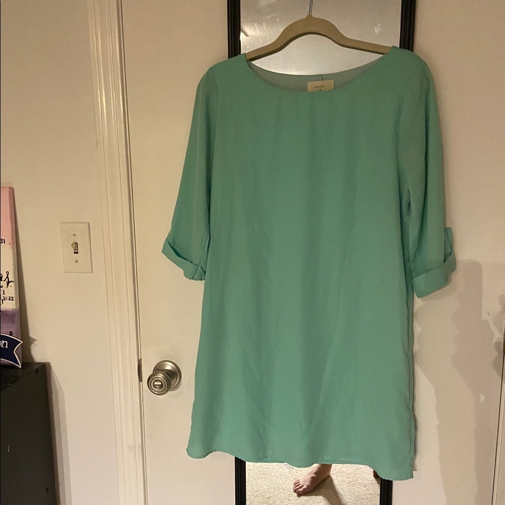 Teal 3/4 sleeve dress